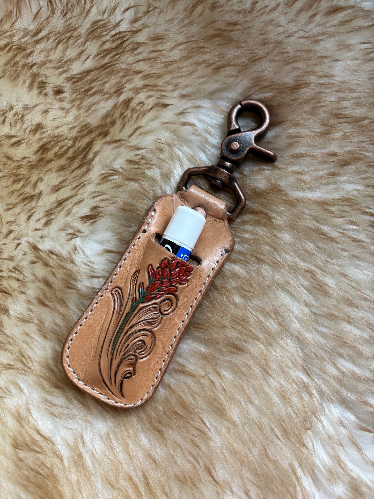 Leather Chapstick Holder