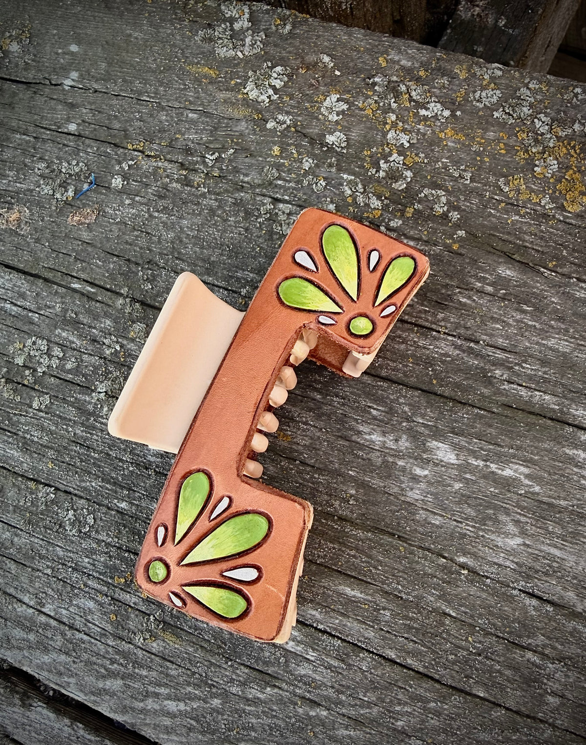 Leather Hat Claw Clip