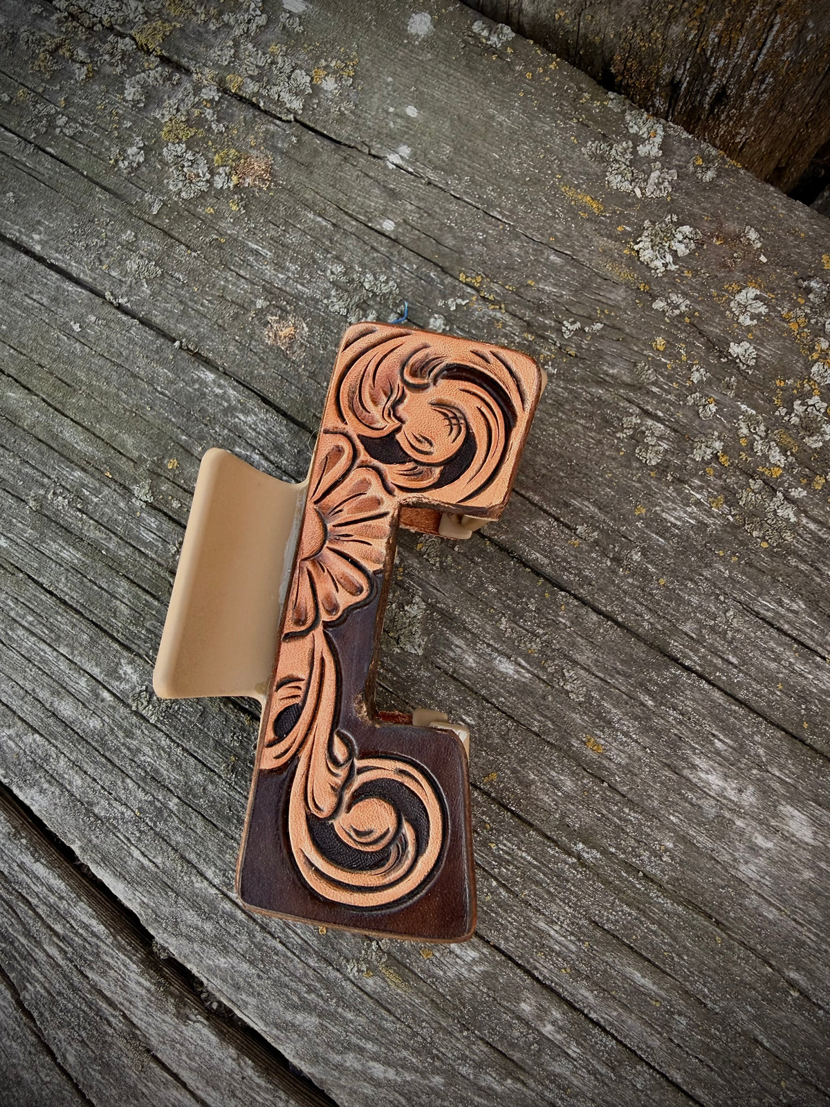 Leather Hat Claw Clip
