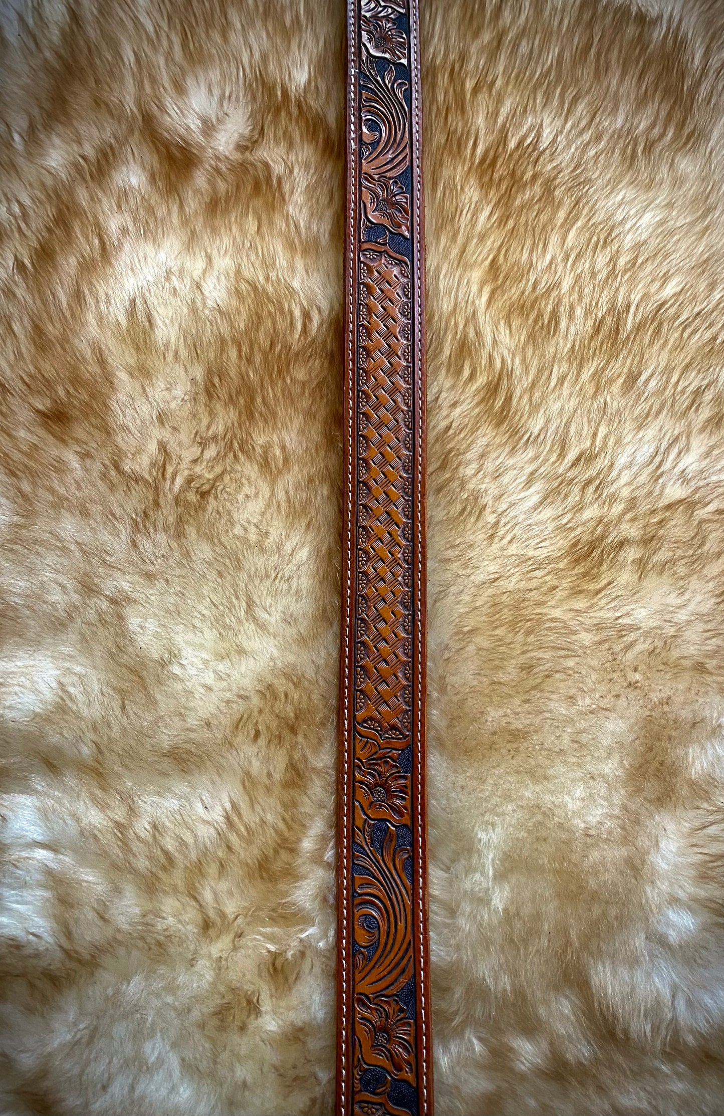 Leather Tooled Belt