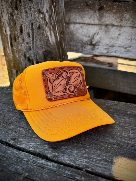 Yellow Buckstitch Trucker Hat