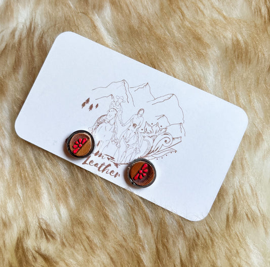 Leather Stud Earring