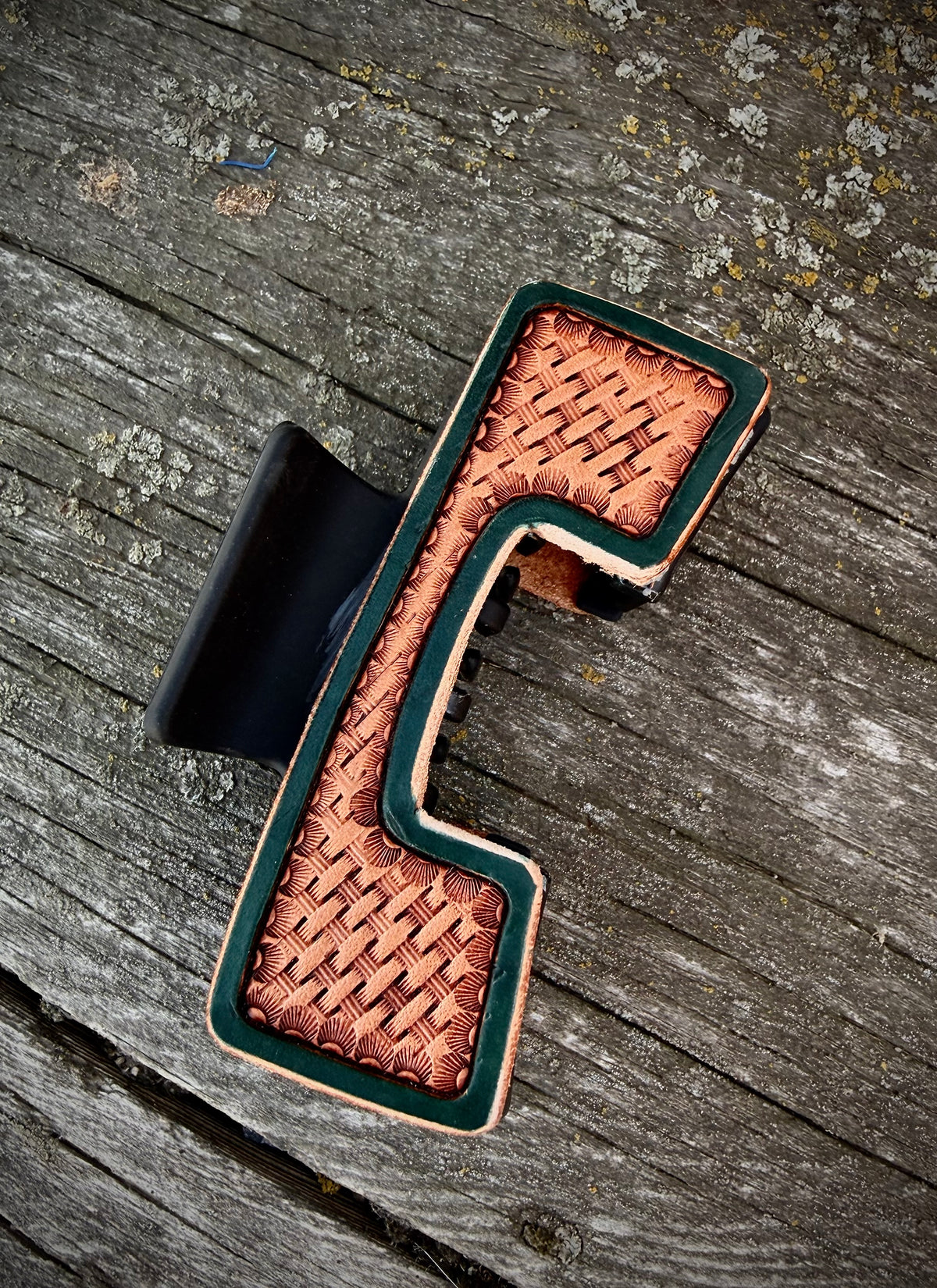 Leather Hat Claw Clip