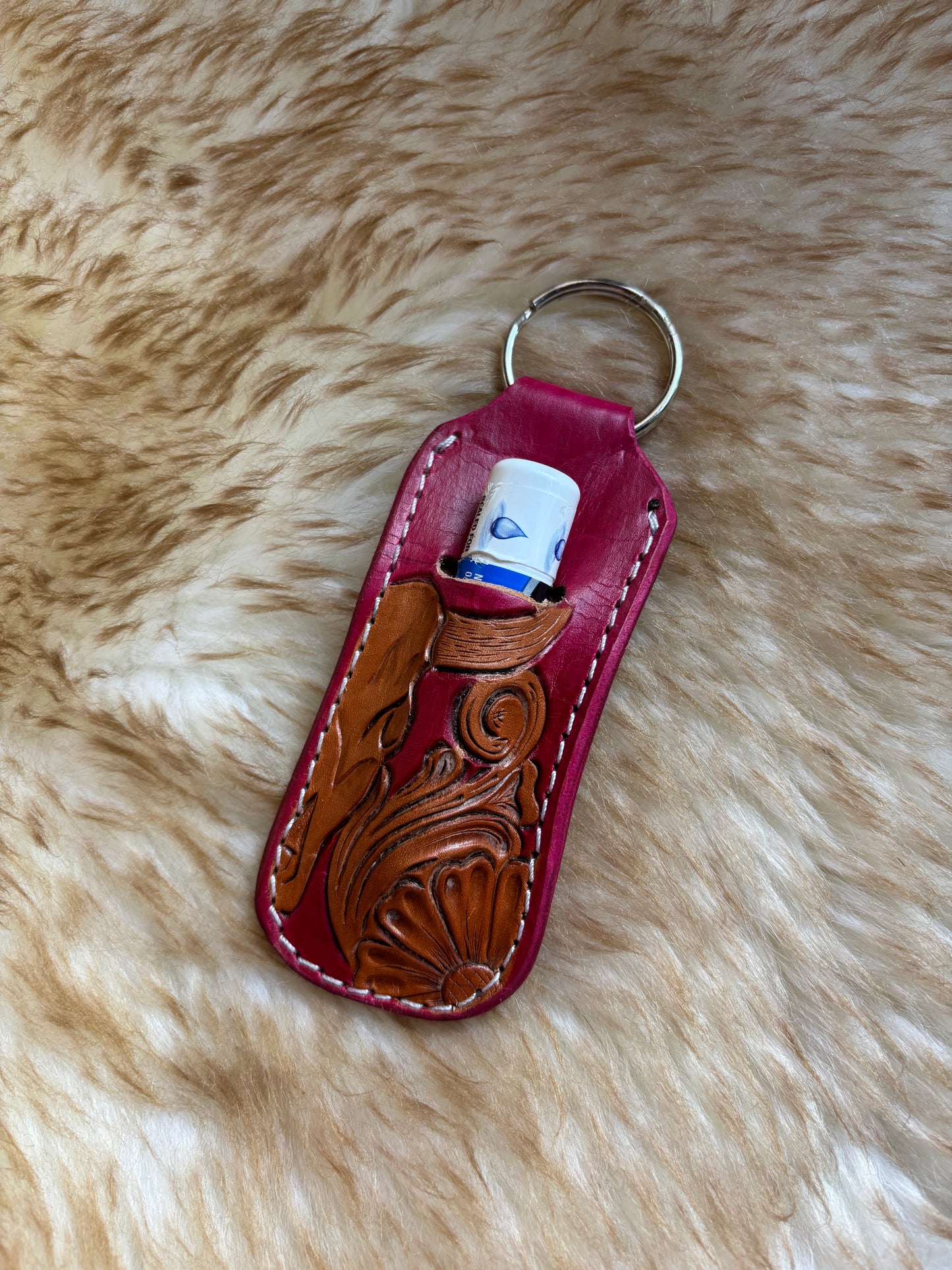 Leather Chapstick Holder